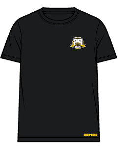 Hovedbilde T-skjorte sort med 25-&aring;rs jubileumslogo-herre